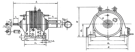 ZZD行星齒輪減速機(jī)外形及安裝尺寸