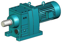 C系列斜齒輪減速機實體模型
