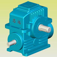 PWU型平面二次包絡環(huán)面蝸桿減速器實體模型