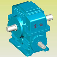 PWU型平面二次包絡環(huán)面蝸桿減速器實體模型