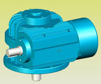 PWS型平面二次包絡環(huán)面蝸桿減速器實體模型(GB/T16449-1996)