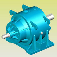 SP雙排直齒行星減速機(jī)實(shí)體模型