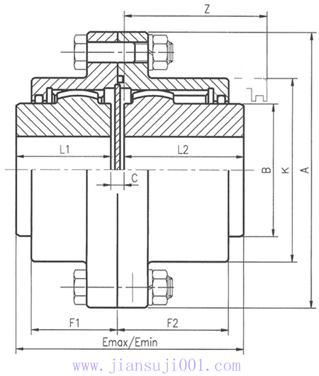 DY-MSB型雙面嚙合單面滑動(dòng)聯(lián)軸器