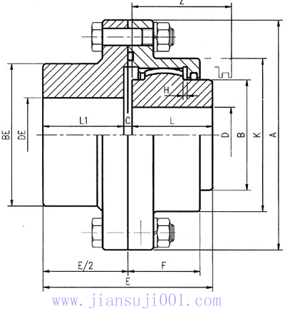 DY-NE型單面嚙合聯(lián)軸器