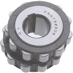 整體單(雙)偏心轉臂軸承外形尺寸(內(nèi)徑19-24mm)