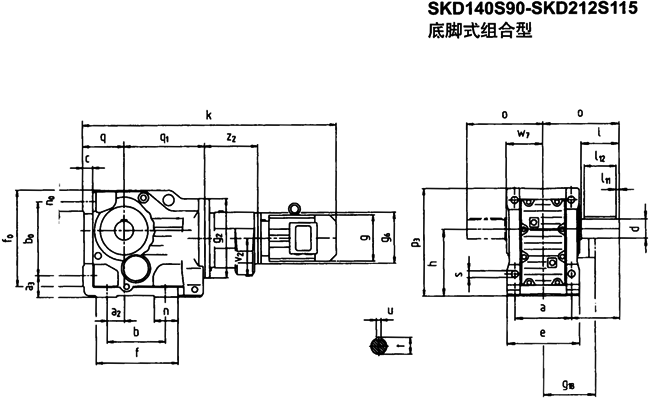 SK系列斜齒輪—蝸旋傘齒輪減速電機