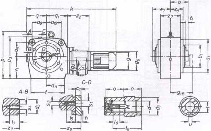 SW斜齒輪—蝸輪蝸桿減速電機